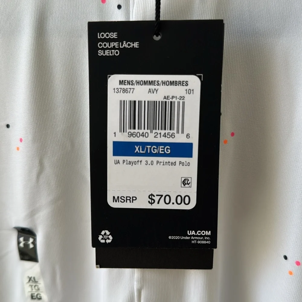 Under Armour Playoff 3.0 Printed Polo Men’s XL - Picture 8 of 8